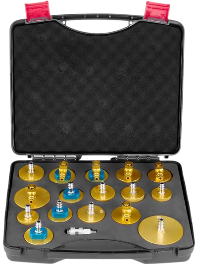VEVOR Brake Master Bleeder Kit, 17 Pcs, Professional Brake Bleeder Adapter Set with Complete Kit & Handle, Durable Brake Bleeder Adapter for Brake Fluid Filling Fit for Most New & Old Vehicles