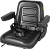 VEVOR Universal Forklift Seat Black PVC Tractor Seat, 6\"/150MM Adjustable Mower Seat Foldable Seat Including Armrests, Seat Belt, Seat Switch, Skid Steer Seat Fit Forklift, Tractor, Skid Loader