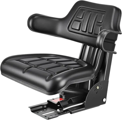VEVOR Universal Forklift Seat Wrap Around, Universal Tractor Seat with Micro Switch, Adjustable Tractor Suspension Seat with Tilt Fits for John Deere, Ford, Massey Ferguson, New Holland Tractor