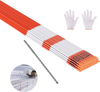 VEVOR Driveway Markers, 100Pcs 72 in Long 5/16 in Dia, Hi-Visibility Driveway Reflectors with 12 in Steel Drill Bits, Reflective Snow Sticks Fiberglass Pole for Parking Lots, Walkways, Snow Plowing