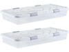 VEVOR Under Bed Storage with Wheels, 39.8 x 20.1 x 5.9 inch Underbed Containers, Underbed Shoes Organizer with Lid & Gray Latch, Rolling Under the Bed Storage Bins for Clothes Shoes Blankets, 2 Pack