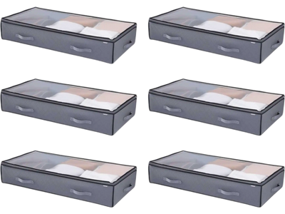 Vevor Underbed Storage Clear Lid 90L 6-Pack New