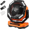 VEVOR Portable Fan Rechargeable 13 inch, Battery Powered Fan with LED Lantern, 4 Speeds Adjustable & 45°/90°Automatic Swivel & Timer , USB Battery Operated Fans for Travel Bedroom Home Camping Office
