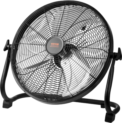 VEVOR Cordless Fan 16 in, Portable Quiet Personal Fan for Home or Office, 360 Degree Manual Pivoting Head, Stepless Speed Regulation High Velocity Cordless Fan, Heavy Duty Metal Industrial Floor Fans