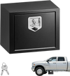 VEVOR Underbody Truck Tool Box, 18 x 12 x 14 Inch Heavy Duty Steel Trailer Storage Box with Lock & Keys, Waterproof Trailer Storage Organizer Under Body Chest with T-Handle for Truck, Van, SUV, Black