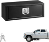 VEVOR Underbody Truck Tool Box, 27 x 10 x 10 Inch Heavy Duty Steel Trailer Storage Box with Lock & Keys, Waterproof Trailer Storage Organizer Under Body Chest with T-Handle for Truck, Van, SUV, Black