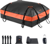 VEVOR Car Rooftop Cargo Carrier Bag, 15 Cubic Feet Car Roof Cargo Carrier, 100% Waterproof Heavy Duty 840D PVC Roof Luggage Bag for All Vehicle with/without Rack- with Lock, Non-Slip Mat, 4 Door Hooks