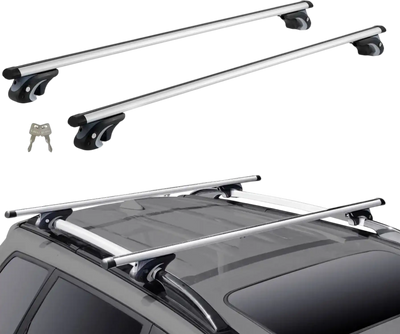 VEVOR Roof Rack Cross Bars, Aluminum Roof Rack Crossbars, Fit Raised Side Rail with Gap, 200 lbs Load Capacity, Adjustable Crossbars with Locks, for SUVs, Sedans, and Vans