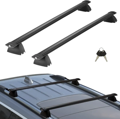 VEVOR Roof Rack Cross Bars, Compatible with 2011-2021 Jeep Grand Cherokee with Grooved Side Rails, 200lbs Load Capacity, Aluminum Crossbars with Locks, for Rooftop Cargo Carrier Bag Luggage Kayak Bike