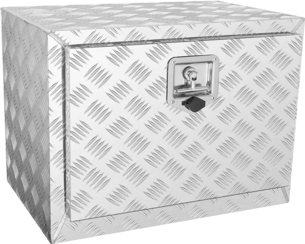 VEVOR Underbody Truck Box, 24"×14"×16" Pickup Storage Box, Heavy Duty Aluminum Diamond Plate Tool Box with Lock and Keys, Waterproof Trailer Storage Box with T-Handle Latch for Truck, Van, Trailer