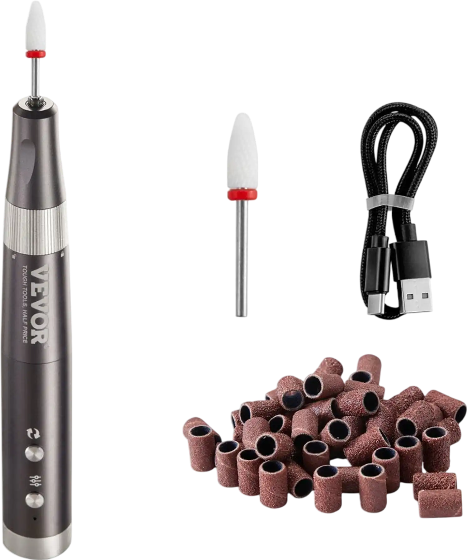 Vevor Nail Drill Cordless 30,000 RPM Rechargeable E-File Machine New