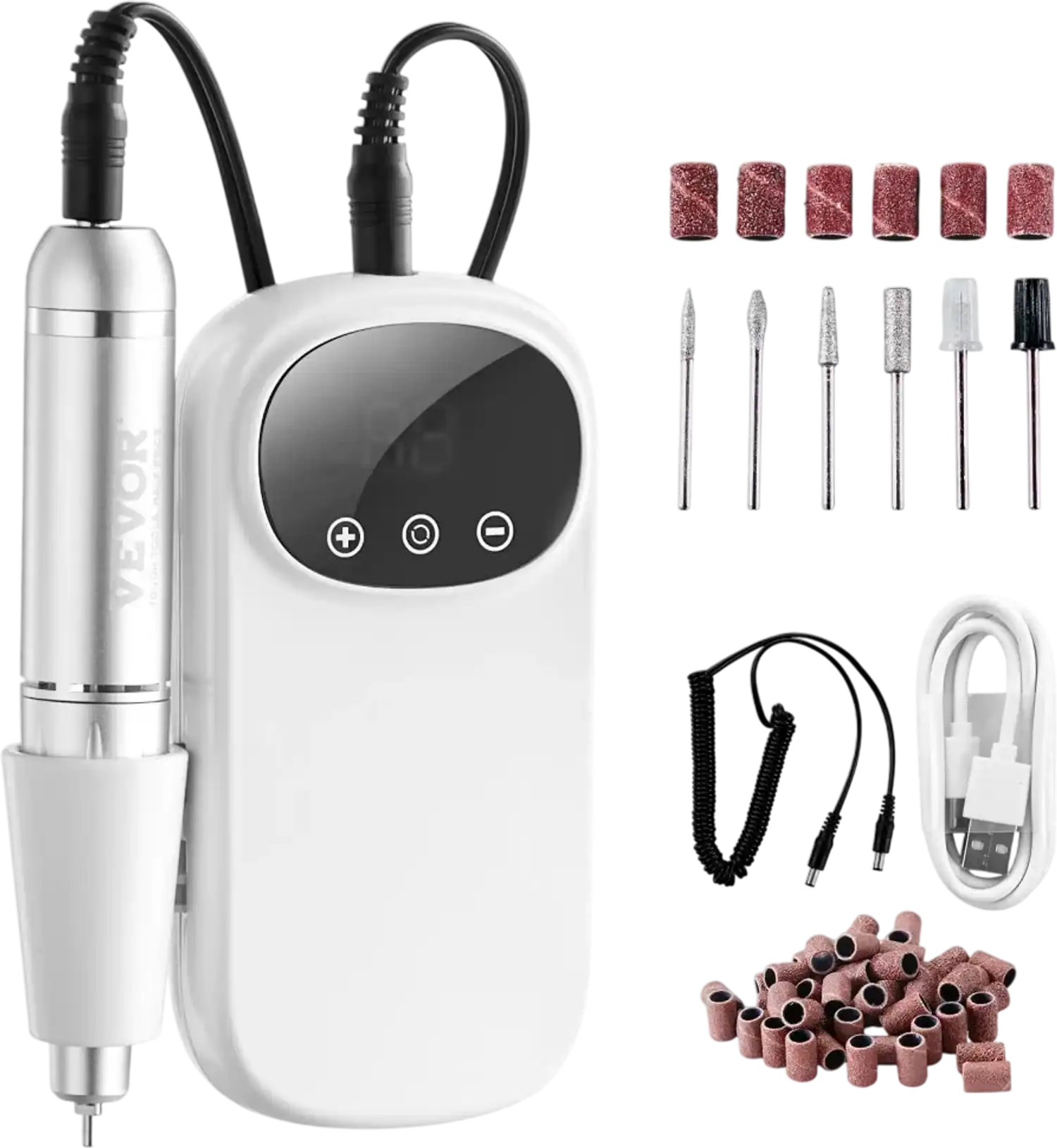 Vevor Nail Drill Electric Rechargeable 35,000 RPM Cordless E-File Machine New