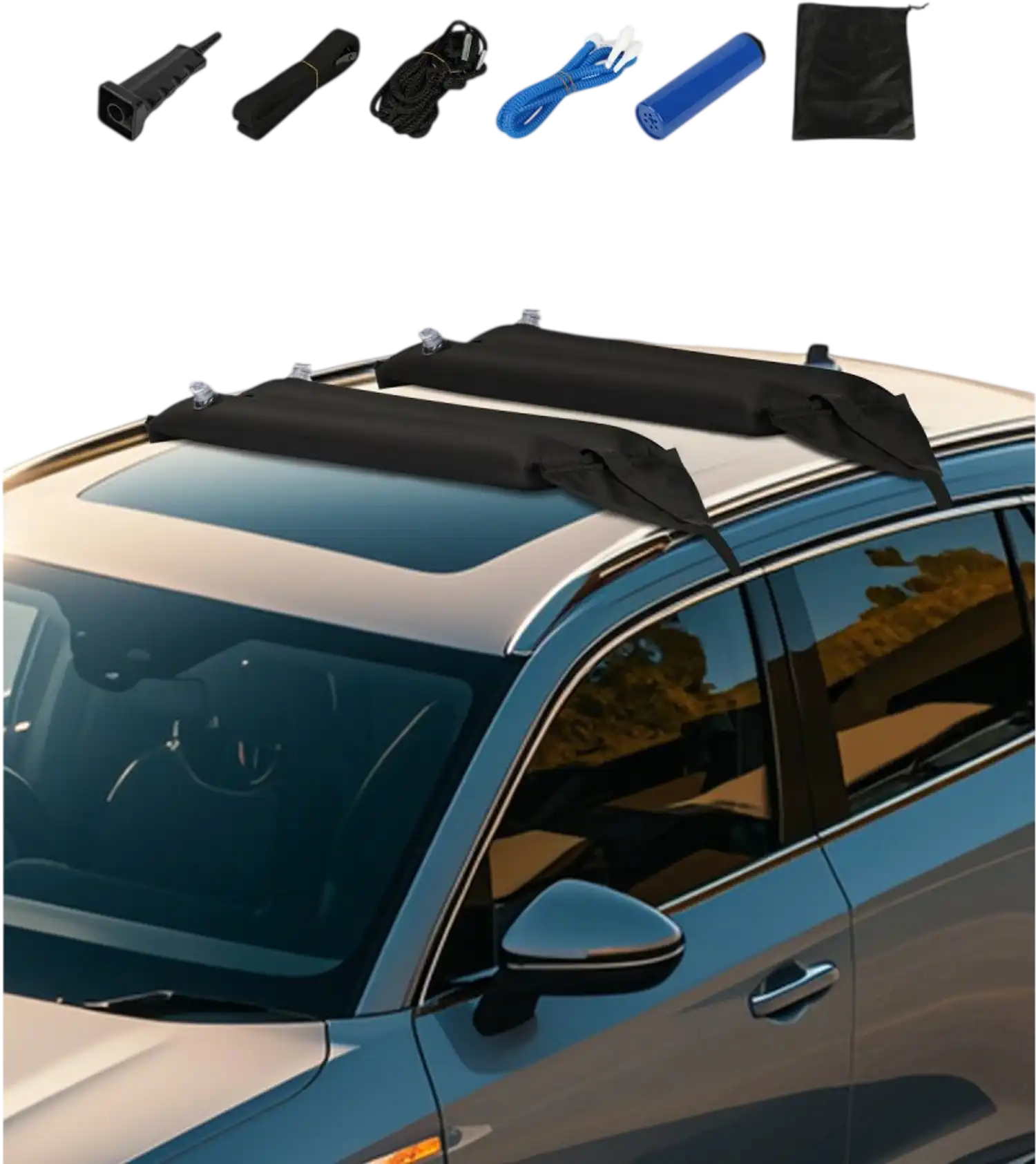 Vevor Roof Rack Pads Inflatable Soft Car Roof Rack Bars 37.6