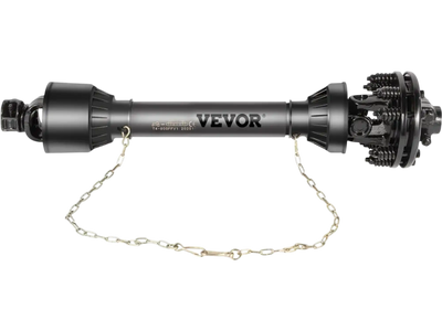 VEVOR PTO Shaft, 1-3/8” PTO Drive Shaft, 6 Spline Both Ends PTO Driveline Shaft, Series 6 Tractor PTO Shaft, 47”-67” Brush Hog PTO Shaft, Black PTO Shaft with Slip Clutch for Bush Hog/Finish Mower