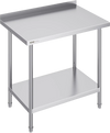 VEVOR 24 x 36 x 36 Inch Stainless Steel Work Table, Commercial Food Prep Worktable Heavy Duty Prep Worktable, Metal Work Table with Adjustable Height for Restaurant, Home and Hotel