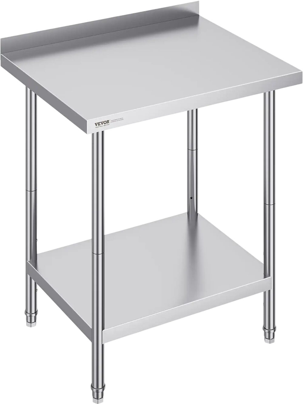 VEVOR 24 x 30 x 36 Inch Stainless Steel Work Table, Commercial Food Prep Worktable Heavy Duty Prep Worktable, Metal Work Table with Adjustable Height for Restaurant, Home and Hotel