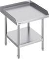 VEVOR Stainless Steel Work Table, 24 x 24 x 26 Inch Commercial Food Prep Worktable, 3-Sided Backsplash Heavy Duty Prep Worktable, Metal Work Table with Adjustable Height for Restaurant Home Hotel