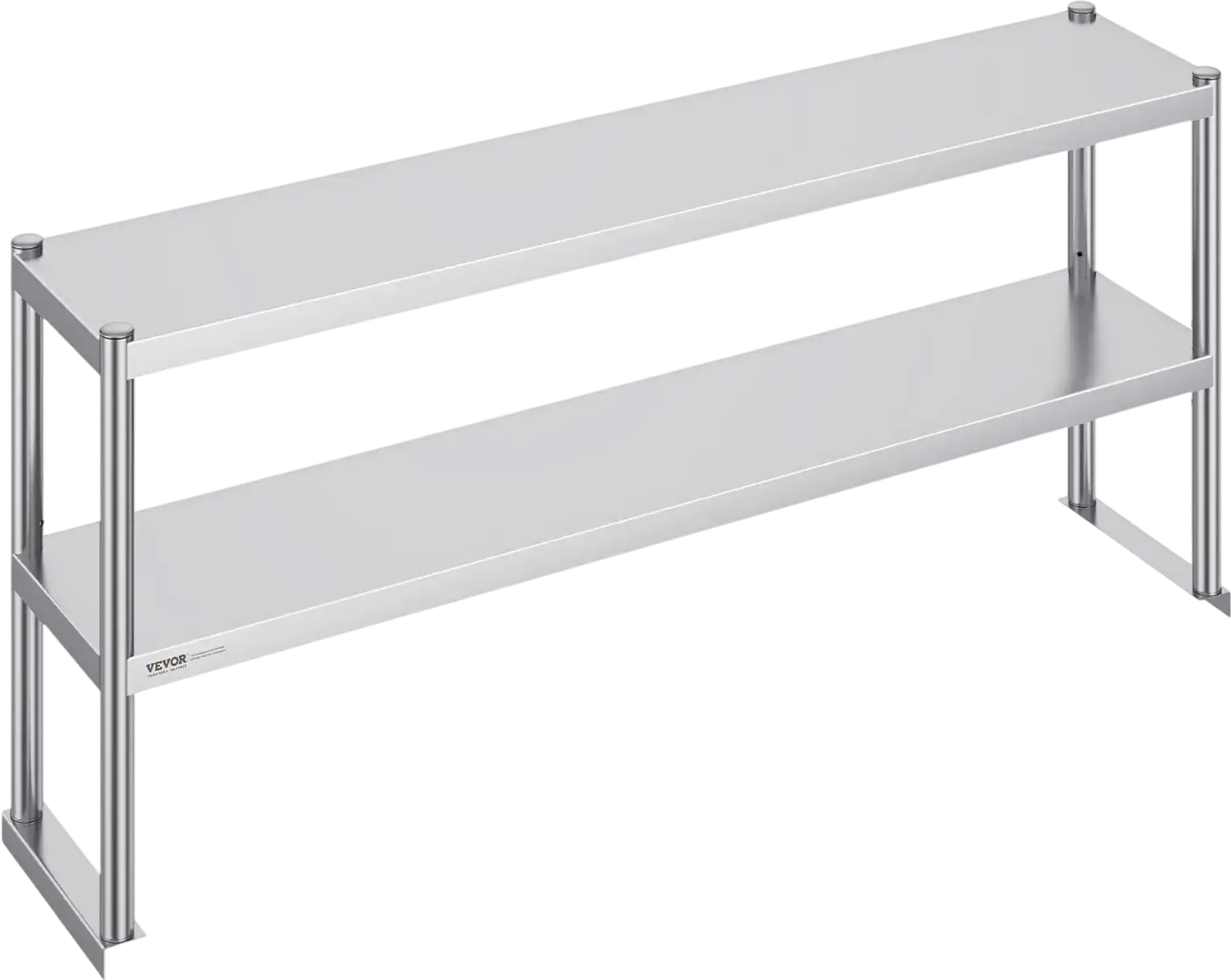 Vevor Overshelf for Prep Table Double Tier Stainless Steel 12