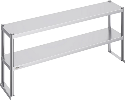Vevor Overshelf for Prep Table Double Tier Stainless Steel 12