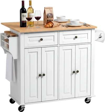 Vevor Kitchen Island Cart with Storage 43.58