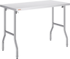 VEVOR Folding Commercial Prep Table, 48 x 24 Inch Commercial Worktable Workstation, Heavy-duty Stainless Steel Folding Table with 300 lbs Load, Kitchen Work Table, for Home Kitchen Restaurant Garage