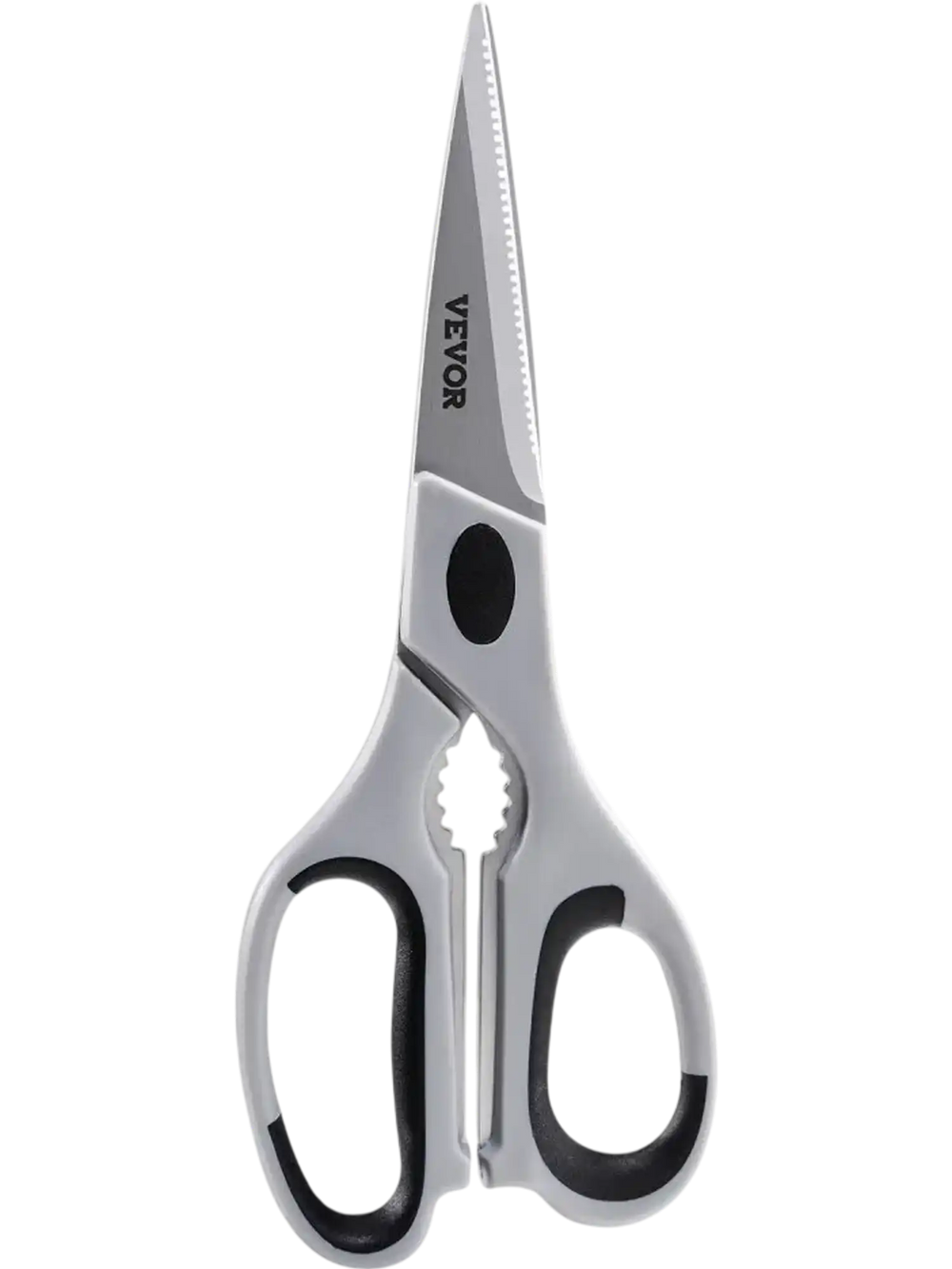 VEVOR Kitchen Scissors, Durable Stainless Steel Kitchen Shears with Protective Sheath, Heavy Duty Cooking Shears Soft Grip Comfort Handle, Kitchen Utensil for Cutting Meat, Food, Fish, Poultry, Grey