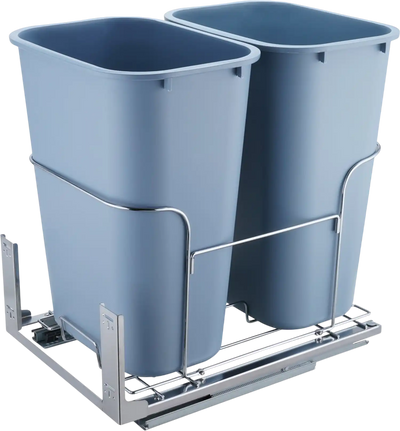 Vevor Pull-Out Trash Can Double 37 qt Soft-Close Under-Cabinet Waste Container New