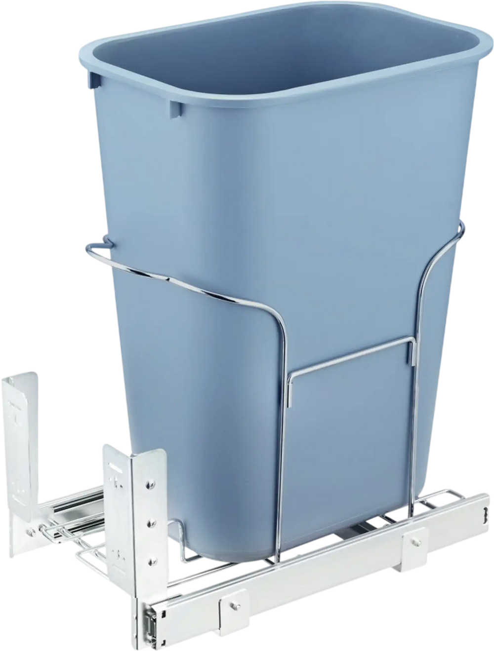 VEVOR Pull-Out Trash Can, 35L Single Bin, Under Mount Kitchen Waste Container with Slide, Handle and Door Mounting Kit, 110 lbs Load Capacity Heavy Duty Garbage Recycling Bin for Kitchen Cabinet, Sink