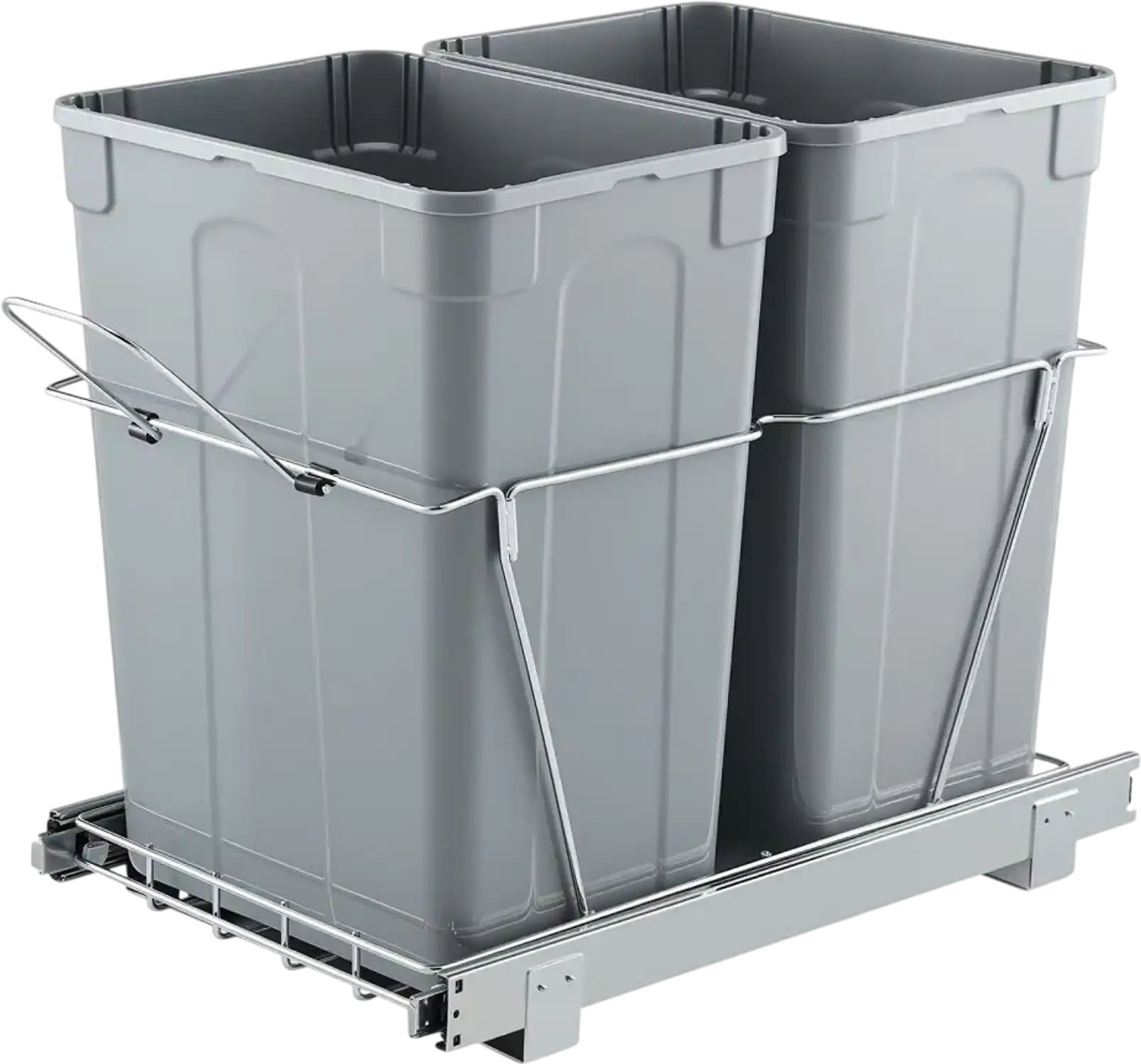 Vevor Pull-Out Trash Can Double 35 Qt Under Cabinet Soft-Close New