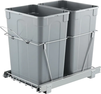 Vevor Pull-Out Trash Can Double 35 Qt Under Cabinet Soft-Close New