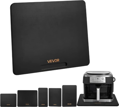 VEVOR Appliance Slider, Medium 13 x 16-inch, Rolling Sliding Tray with Silent Rubber Wheels & Hollow Handle, Easy to Clean, Appliance Rolling Tray for Coffee Maker, Kitchen Countertop, Black
