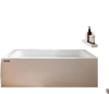 VEVOR Alcove Bathtub, 48" x 30" Contemporary Alcove Acrylic Bathtub, Soaking Bath Tub with Right Hand Drain and Overflow Hole, Large Rectangular Deep Soak Tub for Bathroom with Integral Flange, White
