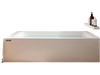 VEVOR Alcove Bathtub, 71.9" x 32" Contemporary Alcove Acrylic Bathtub, Soaking Bath Tub with Right Hand Drain & Overflow Hole, Large Rectangular Deep Soak Tub for Bathroom with Integral Flange, White