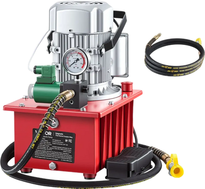 Vevor Hydraulic Pump Single-Acting Electric Driven 750W 10,000 PSI 120V with Pedal Switch 2.11 Gal New