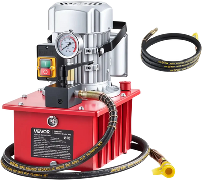 Vevor Electric Hydraulic Pump 10,000 PSI 120V Single-Acting Power Unit Manual Valve 2.11 Gal New