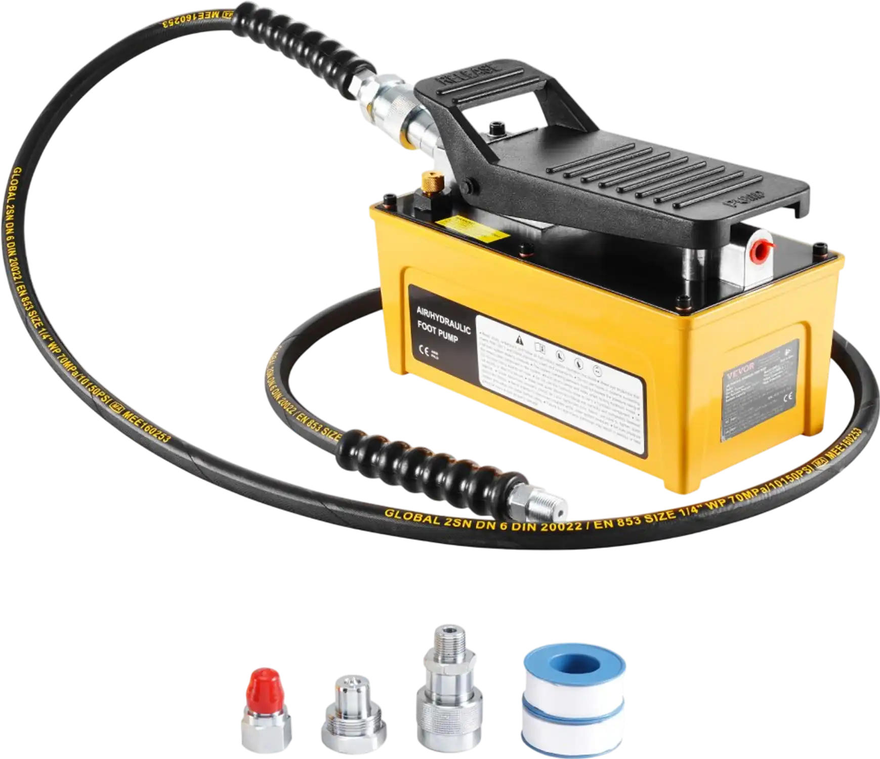 Vevor Air Hydraulic Pump 10,000 PSI Air-Actuated Foot Pump New