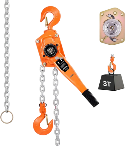 Vevor Manual Lever Hoist 3 Ton 10' G80 Chain Come Along New