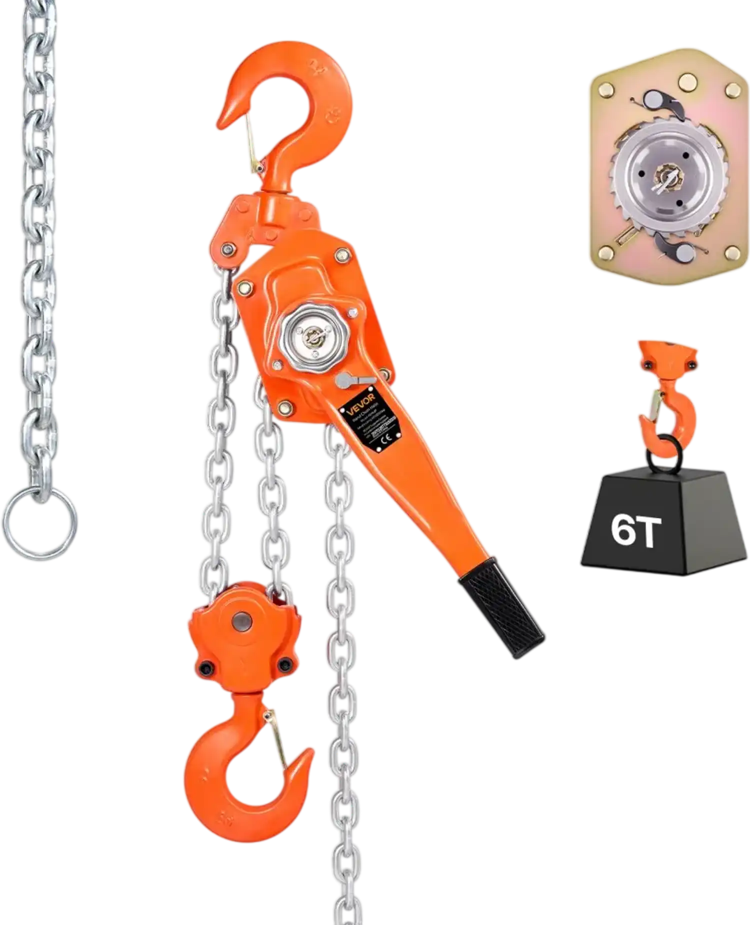 Vevor Manual Lever Chain Hoist 6T 20' G80 Alloy Steel New