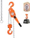 VEVOR Manual Lever Chain Hoist, 6T 13200LBS Capacity Heavy Duty Come Along, 20FT Lift G80 Alloy Steel Chain With Dual Pawl Mechanical Brake,360°Rotating Hooks, for Warehouse Construction Garage