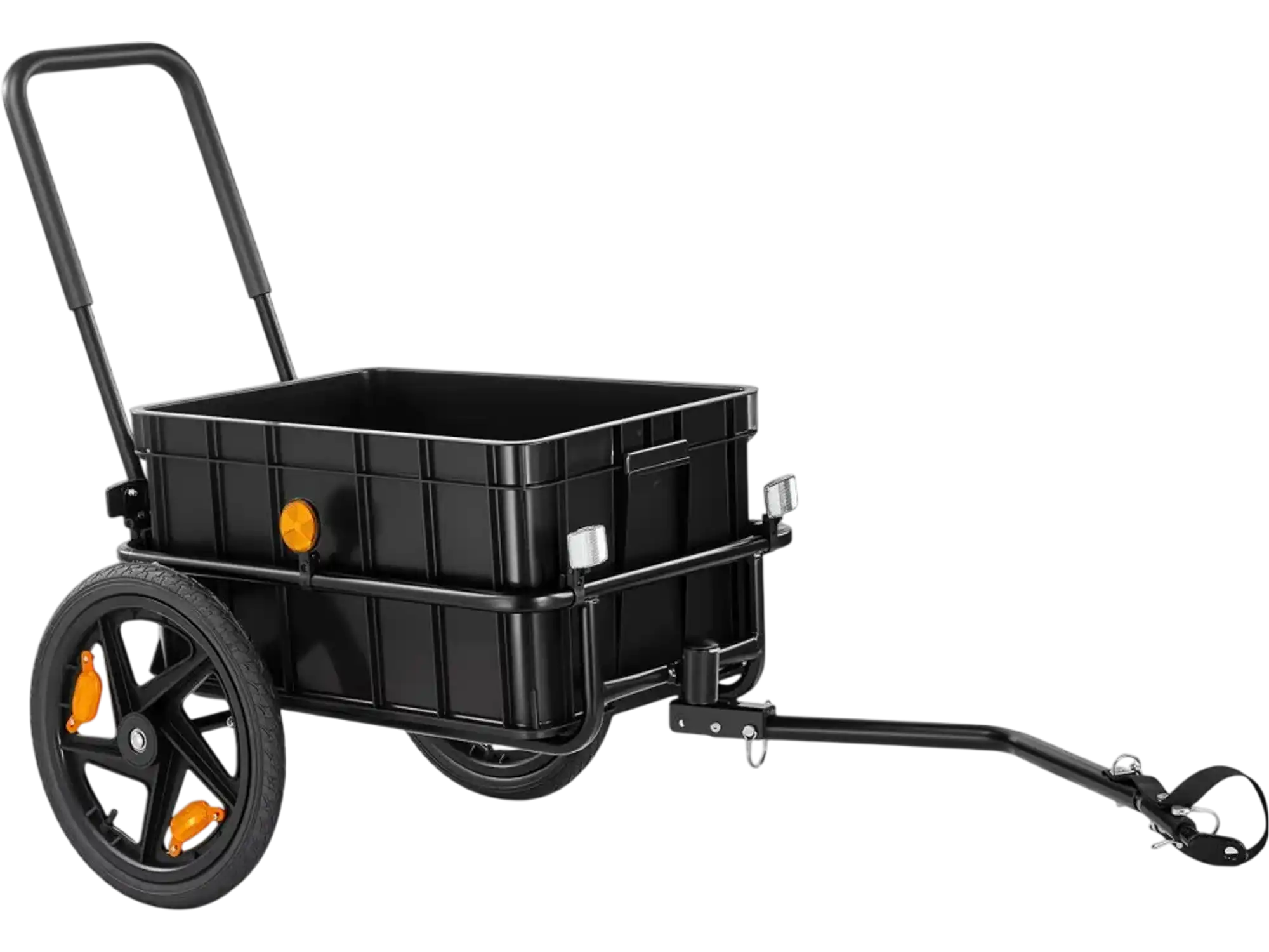 Vevor Bicycle Cargo Trailer 100 lbs 2-in-1 Pushcart with Waterproof Cover New