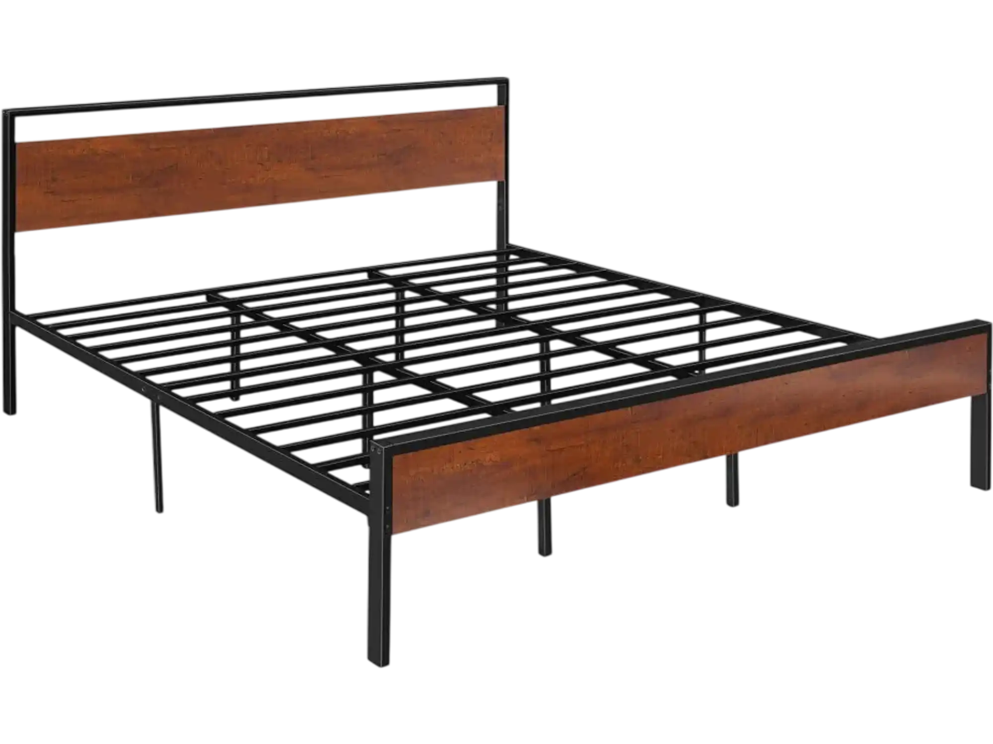 Vevor Bed Frame King Size Metal Platform Bed with Headboard and Under-Bed Storage New