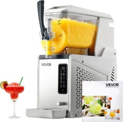 Vevor Slushy Machine 3L Single Tank Frozen Drink Maker Self-Cleaning 350W New