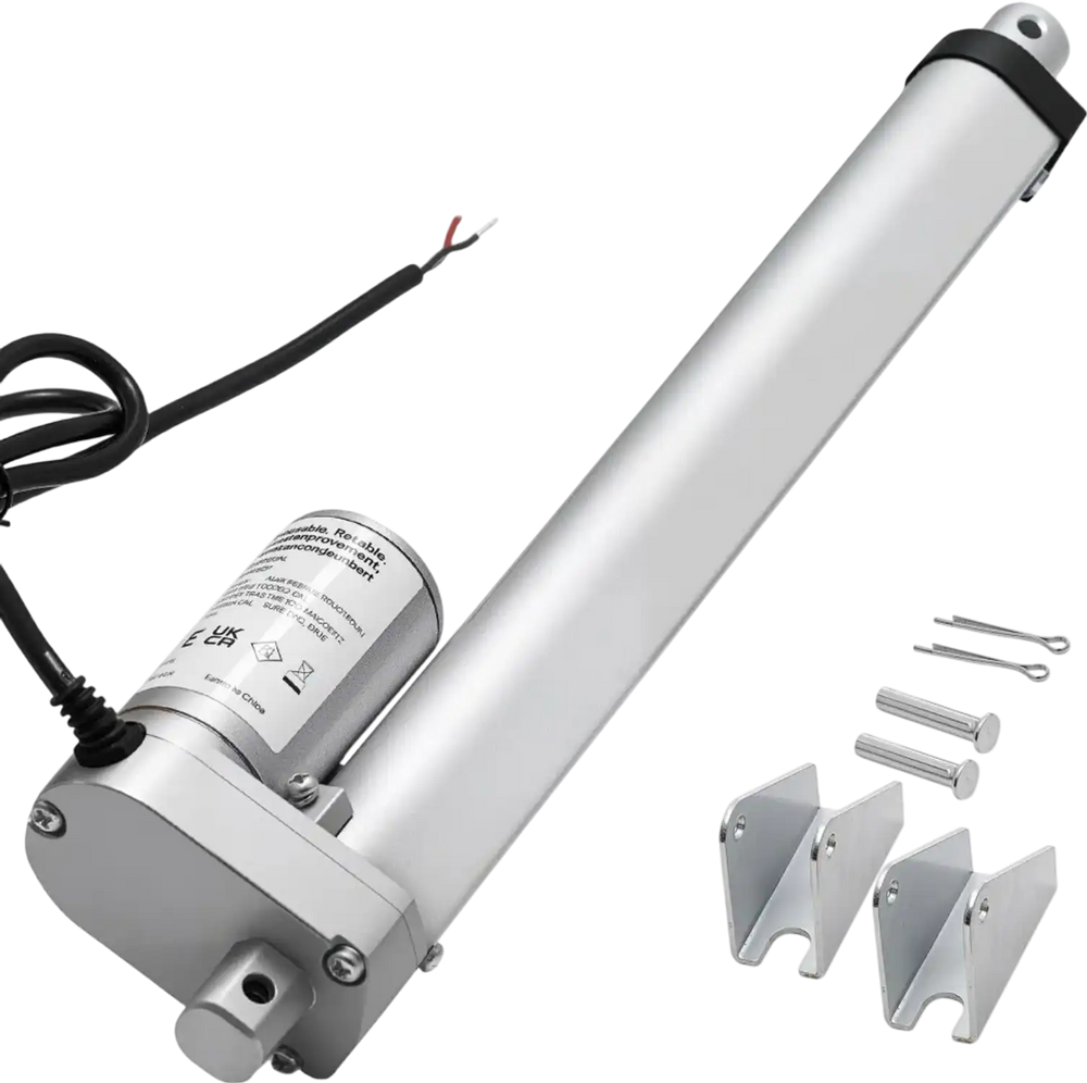 VEVOR 12V Linear Actuator, 9.84 Inch High Speed 0.6"/s Linear Motion Actuator, 225lbs/1000N with IP54 Protection & Mounting Bracket for Lift Desk, Recliner Chairs, Window Door Opener