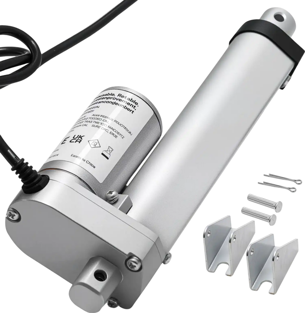 VEVOR 12V Linear Actuator, 4 Inch High Speed 0.6"/s Linear Motion Actuator, 225lbs/1000N with IP54 Protection & Mounting Bracket for Lift Desk, Recliner Chairs, Window Door Opener