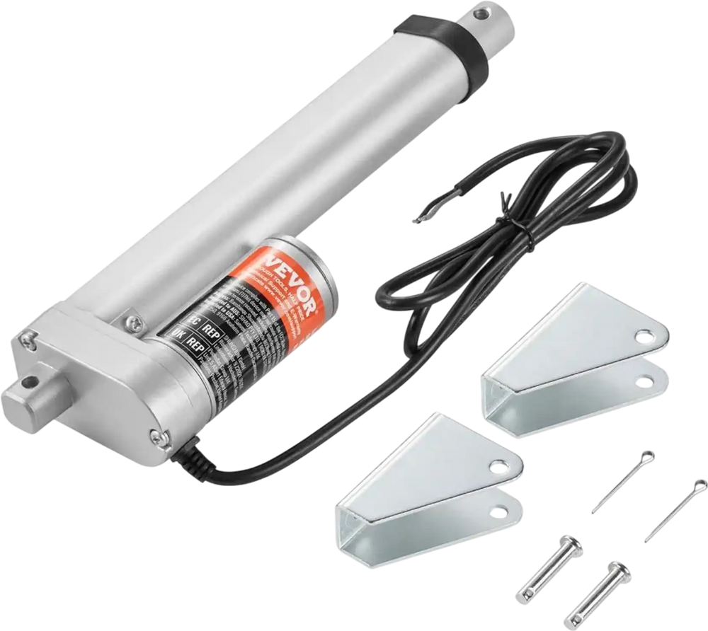 VEVOR Linear Actuator 12V, 6 Inch High Speed 0.55"/s Linear Actuator, 220lbs/1000N Linear Motion Actuator with Mounting Bracket and IP54 Protection