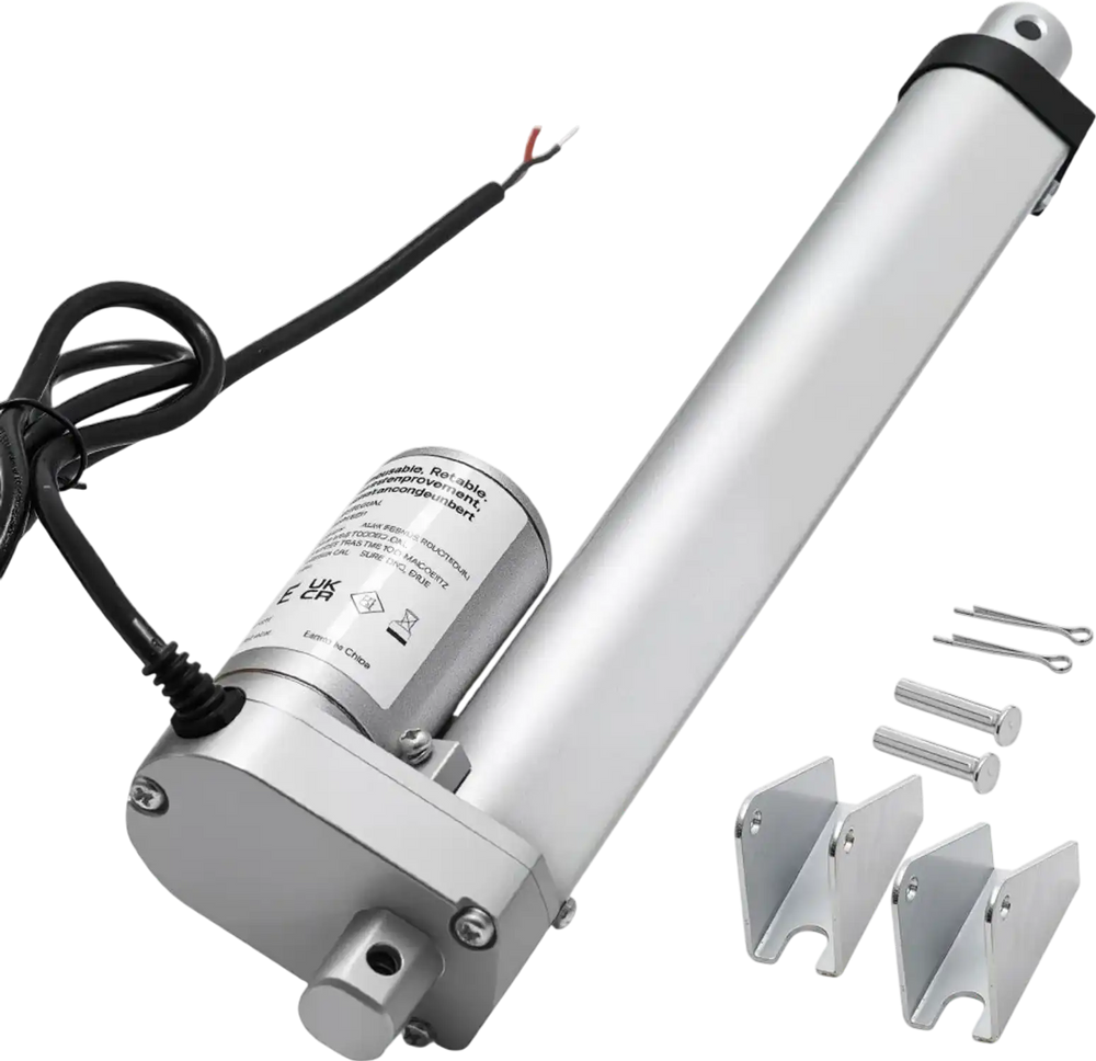 VEVOR 12V Linear Actuator, 8 Inch High Speed 0.6"/s Linear Motion Actuator, 225lbs/1000N with IP54 Protection & Mounting Bracket for Lift Desk, Recliner Chairs, Window Door Opener