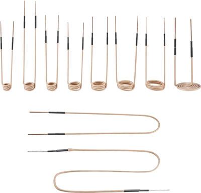 VEVOR 10Pcs Magnetic Induction Heater Coil, Inductor Heat Accessories, Mini Heater Coil Kit with Flexibility and Long Lifespan, for Removing Rusty Bolts and Nuts, 8 Coils + 1 U-Shaped + 1 Free Forming