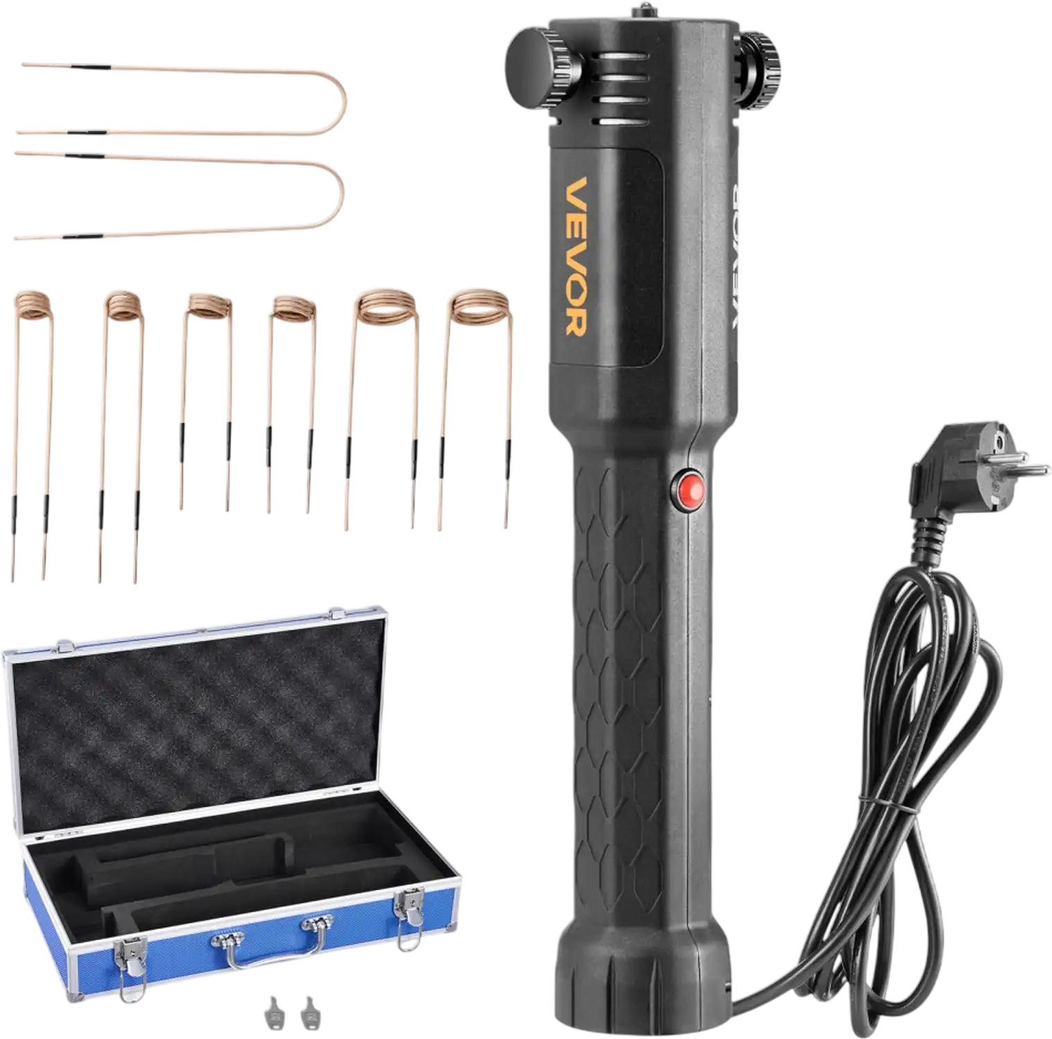 Vevor Magnetic Induction Heater 1100W 110V Handheld Bolt Removal Kit with 8 Coils and Case New