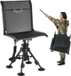 VEVOR Hunting Chair, 360° Silent Swivel, Foldable Portable Blind Chair, Heavy-Duty Steel Frame Ground Stool Seat with Anti-Sink Swivel Feet, Height Adjustable, 350 Lbs Capacity for Fishing Camping