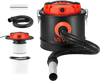 VEVOR Ash Vacuum 2.6 Gallon, 1200W Powerful Fireplace Cleaner Steel Body, for Fireplace, Pellet Stoves, Wood Stoves, Fire Pit, Grills, Double Stage Filtration System, 2.7 FT Hose, Black & Orange
